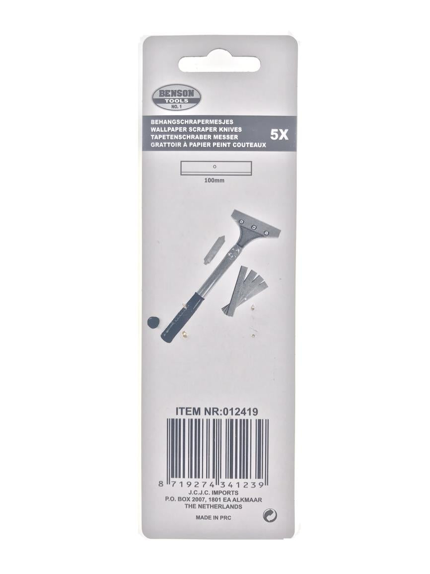 Behangschrapermesjes 100 mm 5 dlg