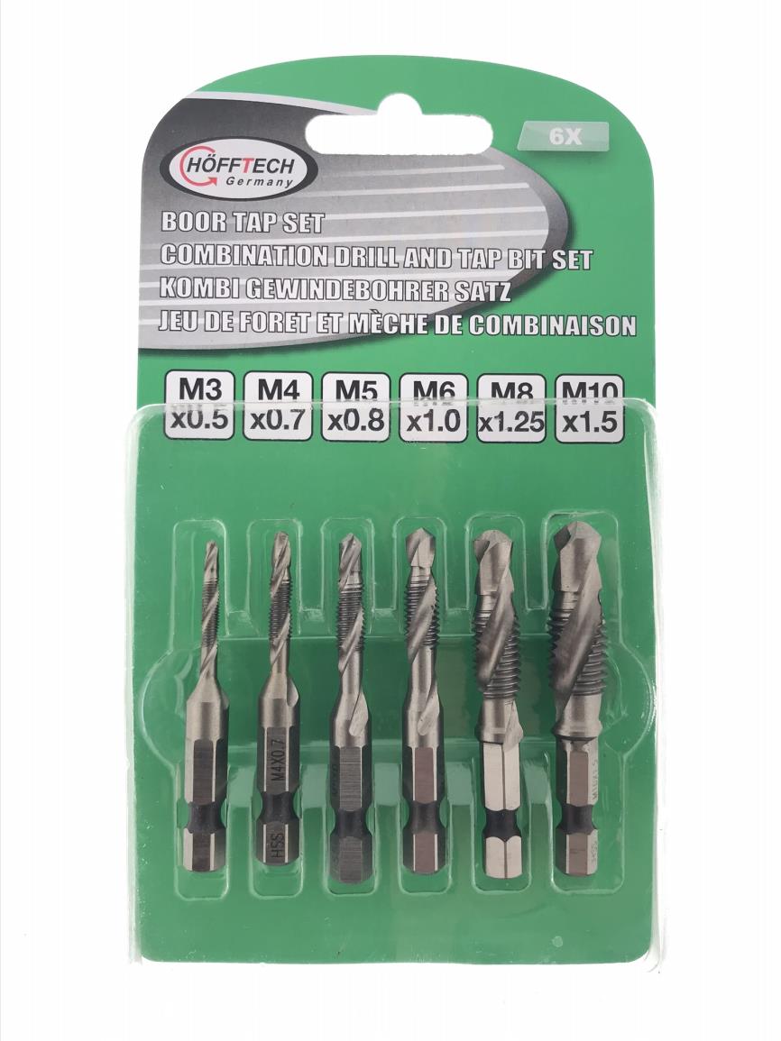 Boor tap set 6 dlg