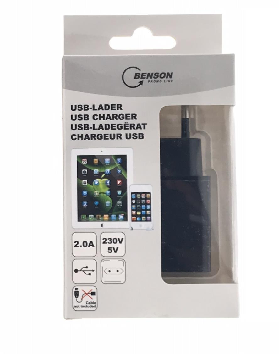 USB-A Ladegerät (2A) schwarz