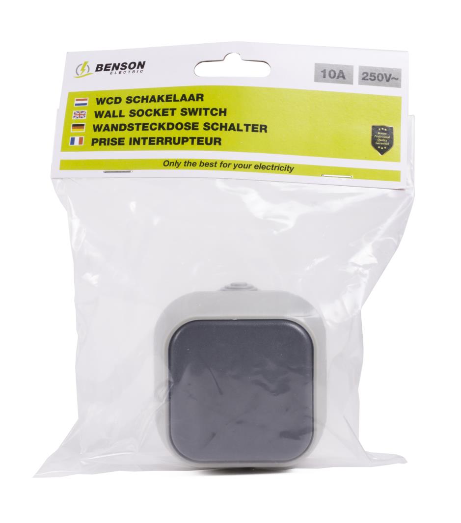 Schakelaar 1-voudig 10A waterdicht IP54