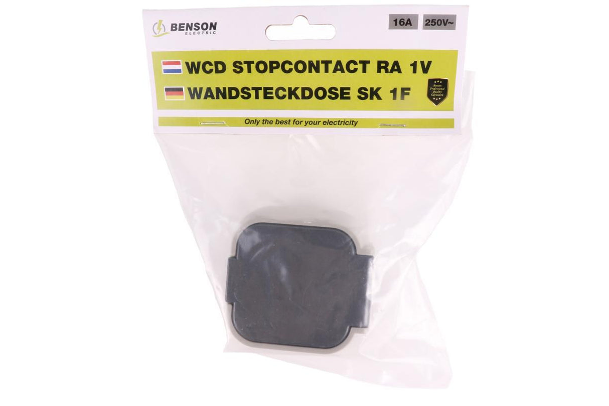 Stopcontact 1-voudig waterdicht IP54