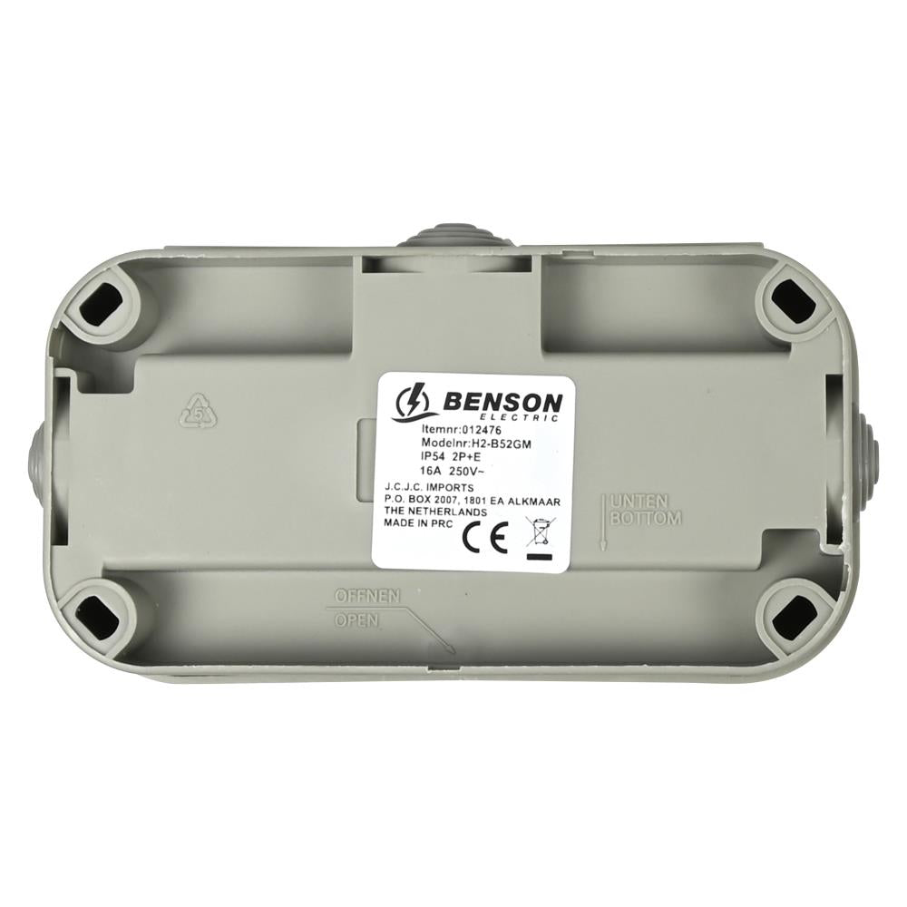 Stopcontact 2-voudig waterdicht IP54