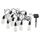 LED-Lichtkabel 10 Stück 7,5 m Solar 800 mAh IP44