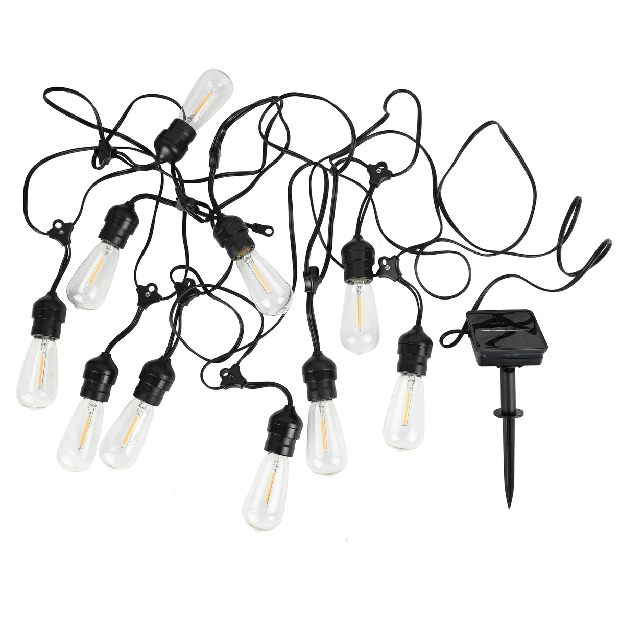 LED-Lichtkabel 10 Stück 6 m Solar 1000 mAh IP44