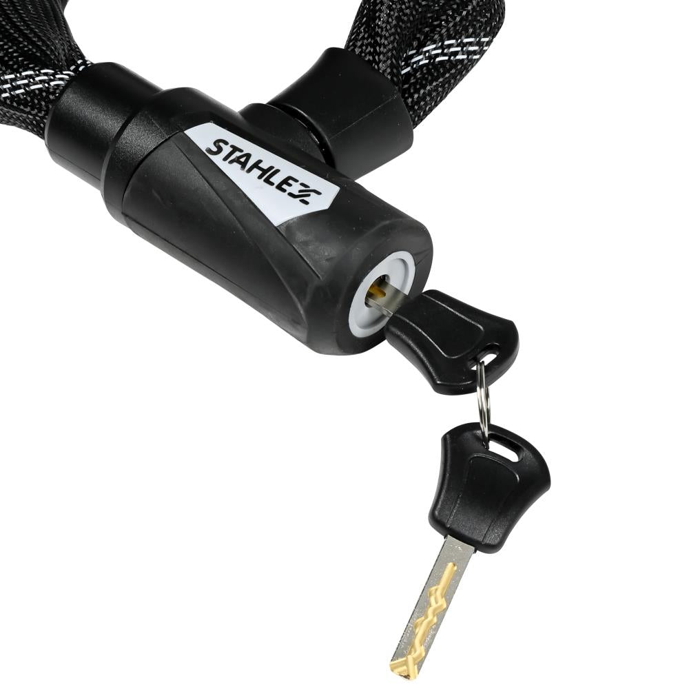 Chain padlock + safety cover safelock 8 x 1200 mm reflection