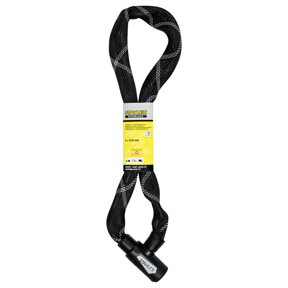 Chain padlock + safety cover safelock 8 x 1200 mm reflection