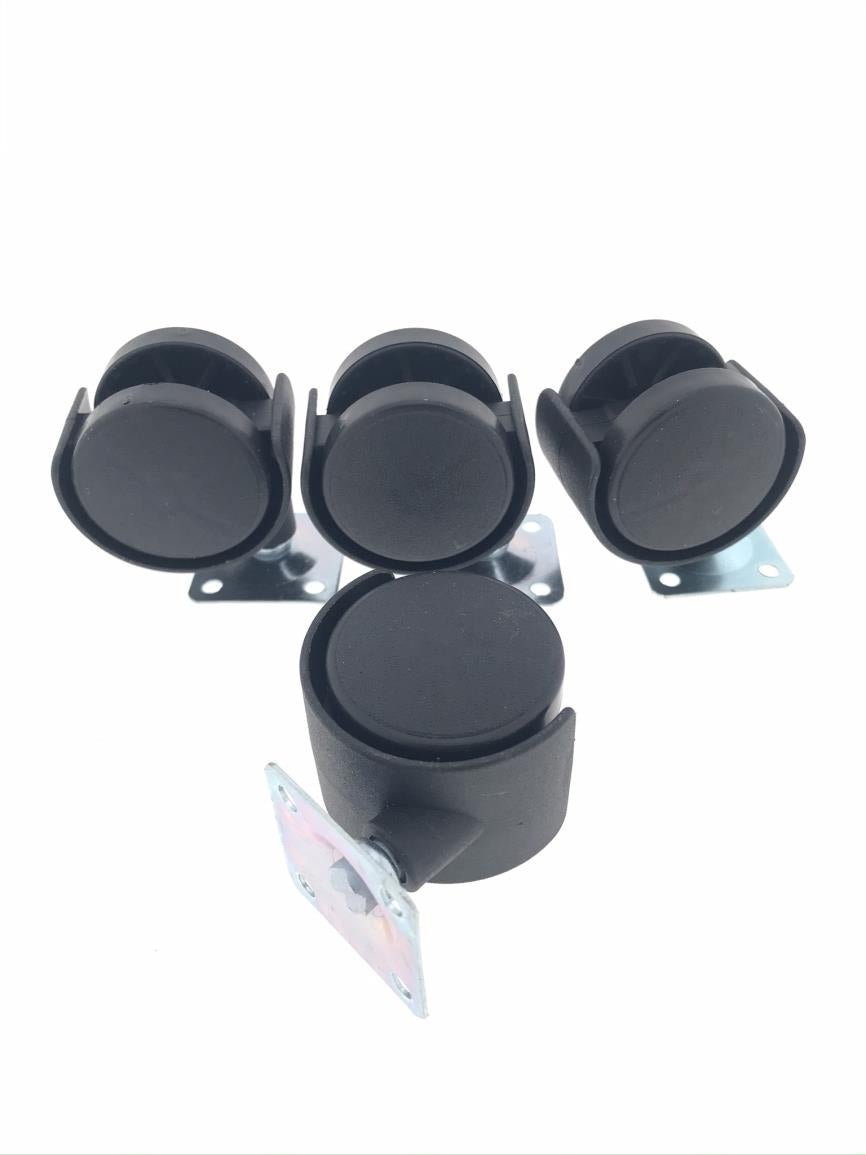 Zwenkwiel meubel 40 mm zwart 4 dlg