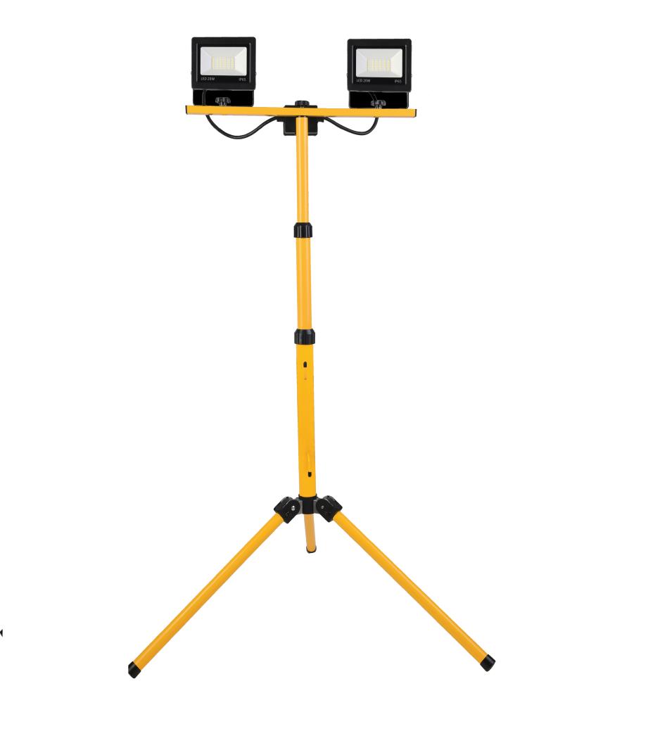 LED Werklamp 2 x 20W + telescopische standaard 1.5 mtr