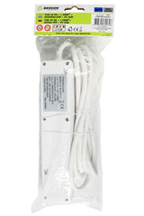 Stekkerdoos 3-voudig + RA 3 x 1.5 + schakelaar + 2 x USB + 3 mtr