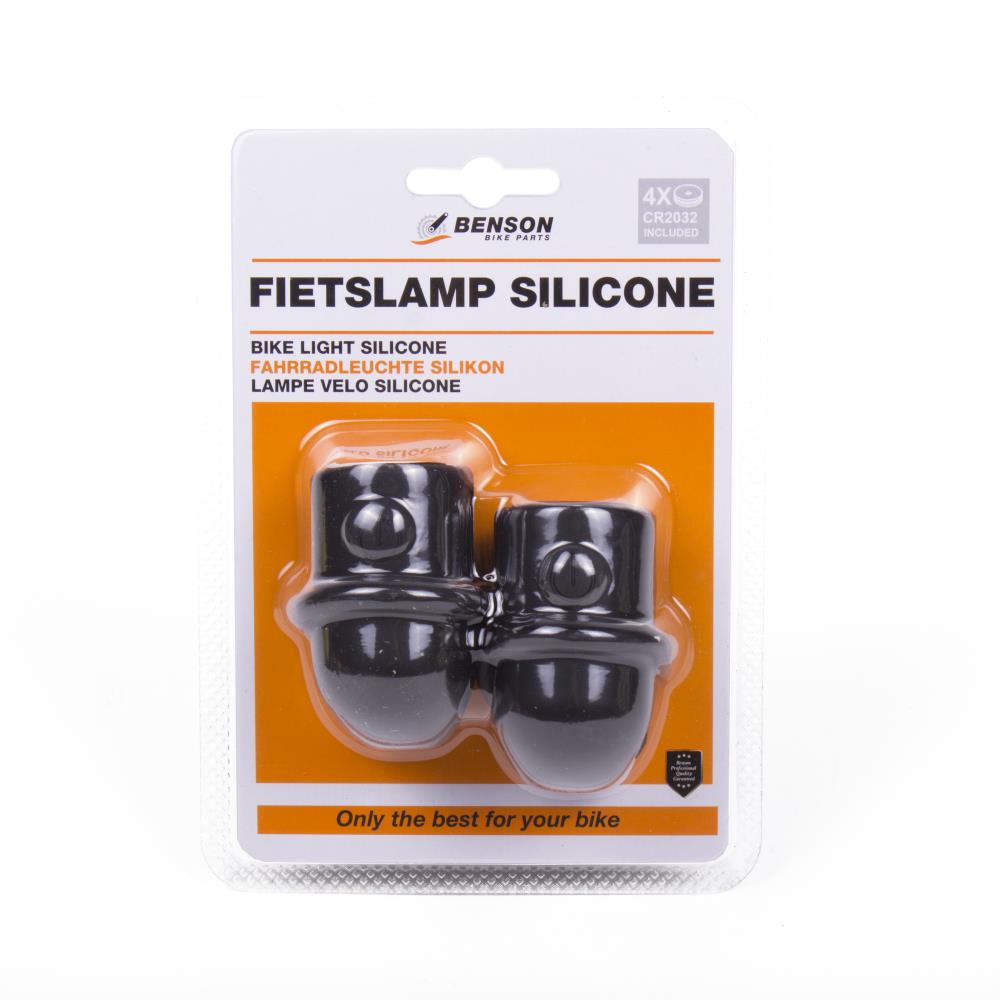 Fietslamp 3 LED 2 dlg silicone