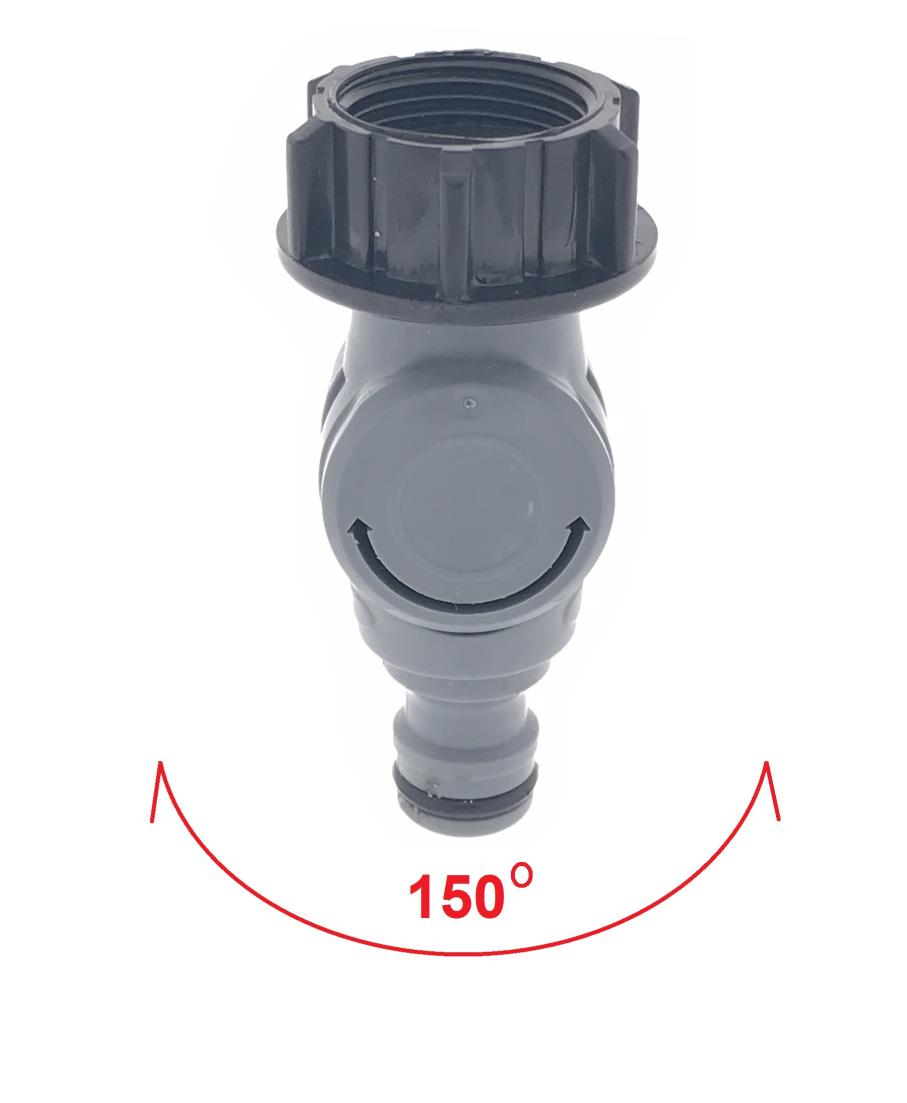 Nez de robinet coudé et articulé 150°