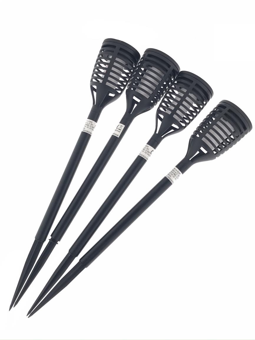 Gartenlampe Solar Fackel 41 cm Flame Effect 4-tlg