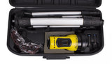 Cross line laser self-leveling with tripod