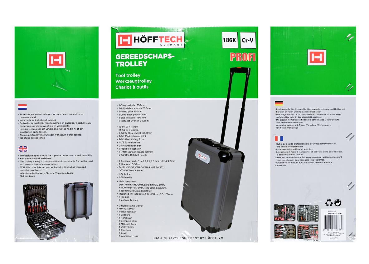 Tool trolley 186 pcs
