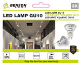 LED light GU10 5W glass version 3 pcs