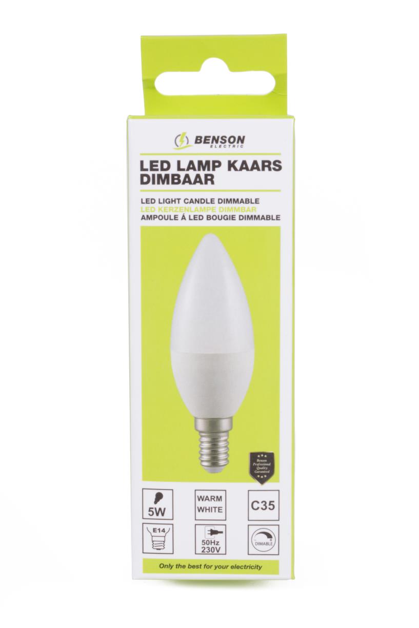 LED light candle C35 5W E14 dimmable