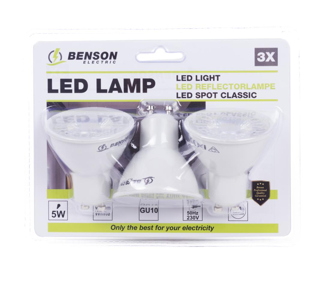 LED light GU10 5W 3 pcs dimmable