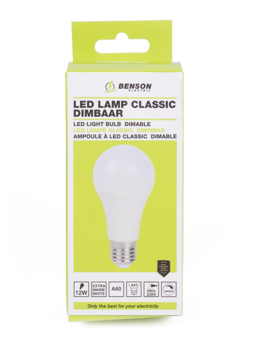 LED light bulb A60 12W E27 dimable