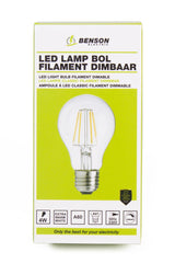 LED light bulb filament A60 4W E27 dimable