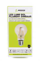 LED lamp bol filament A60 4W E27 amber dimbaar