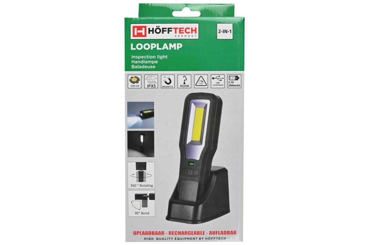 Looplamp COB oplaadbaar 2000 mAh
