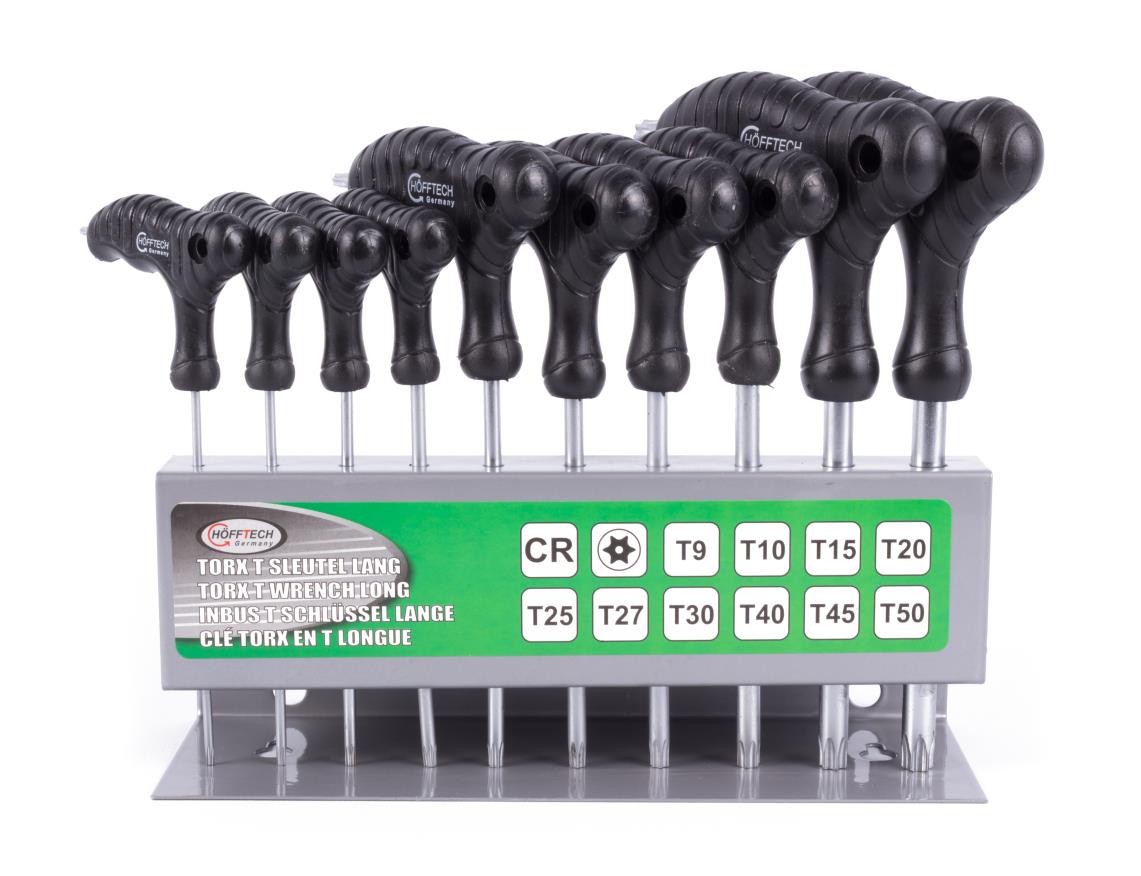 Torx wrench set t-handle long 10 pcs with standard