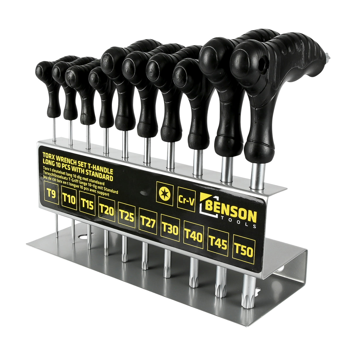 Jeu de clé torx en t longue 10 pcs avec support
