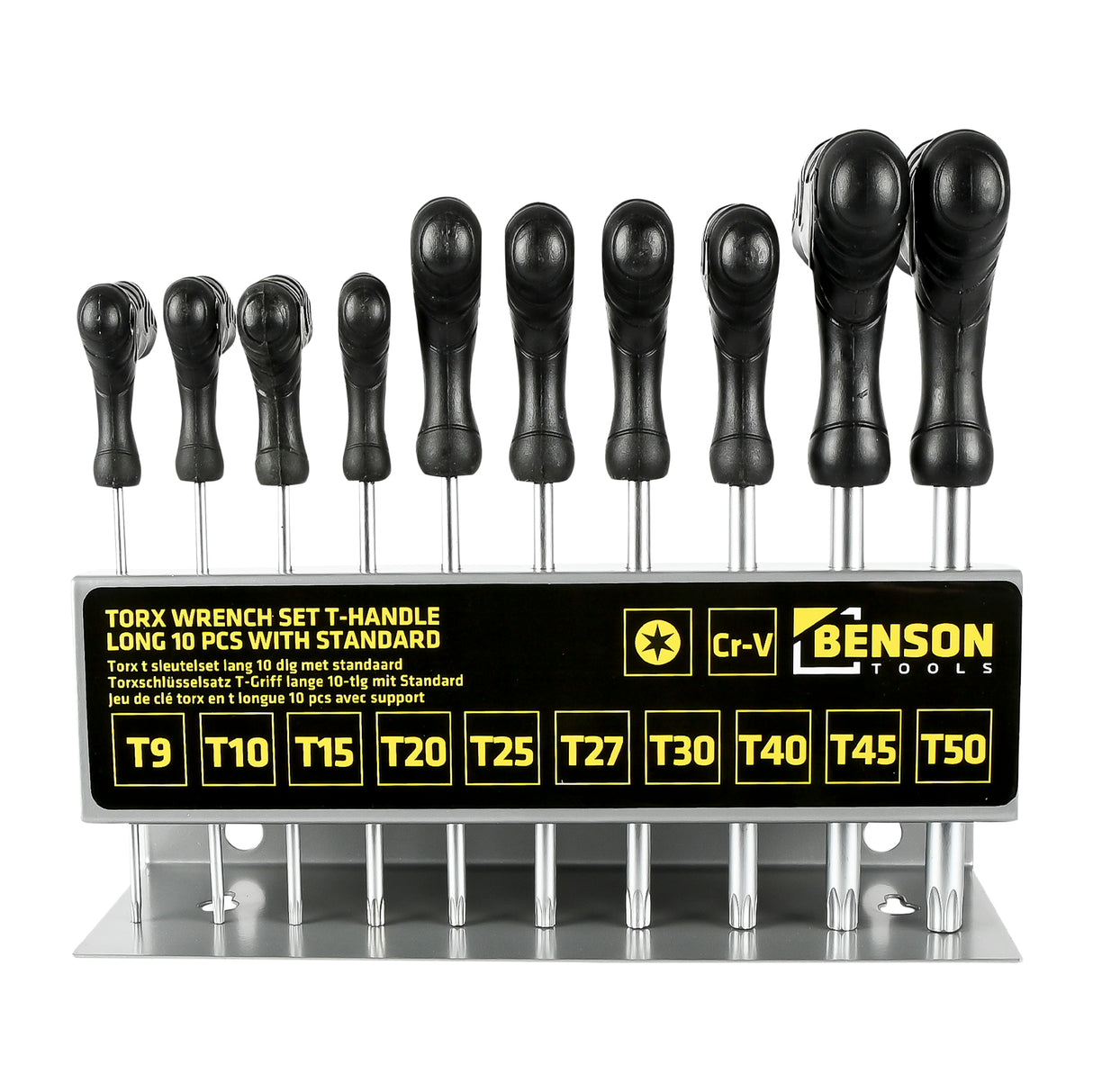 Jeu de clé torx en t longue 10 pcs avec support