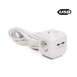 Steckdosenwürfel 3-fach + SK + 2 USB 2.4 A + 1,5 m