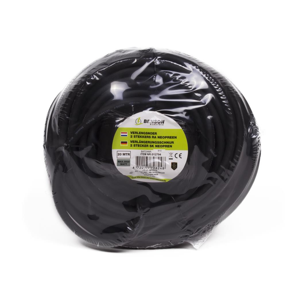 Verlängerungskabel + SK 3 x 1.5 20 m 2 Stecker Neopreen