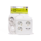 Steckdosenquadrat 3-fach + SK + 2 USB 2.4 A + 1,5 m