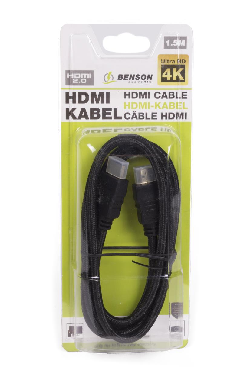 Câble HDMI 2.0 4k ultra hd gold plated 1.5 m