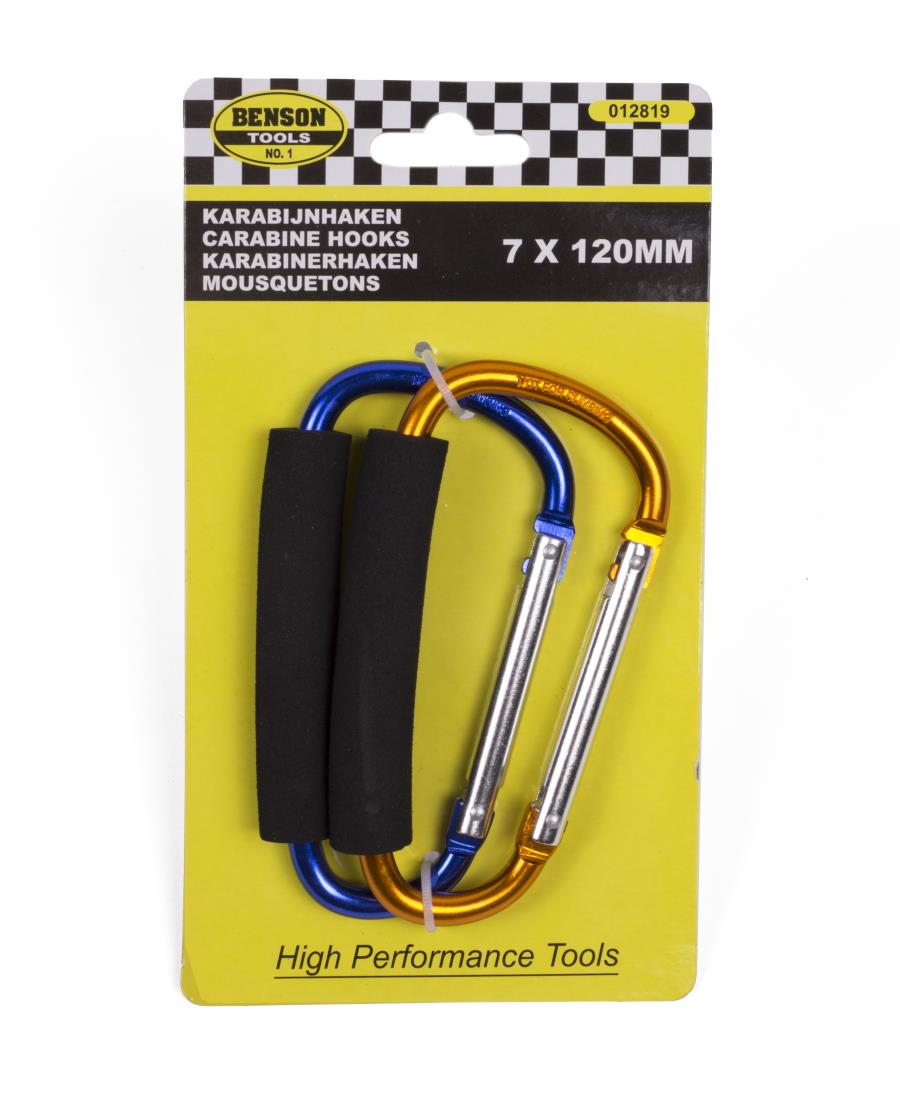 Carabiner hooks set 2 pcs 7 x 120 mm