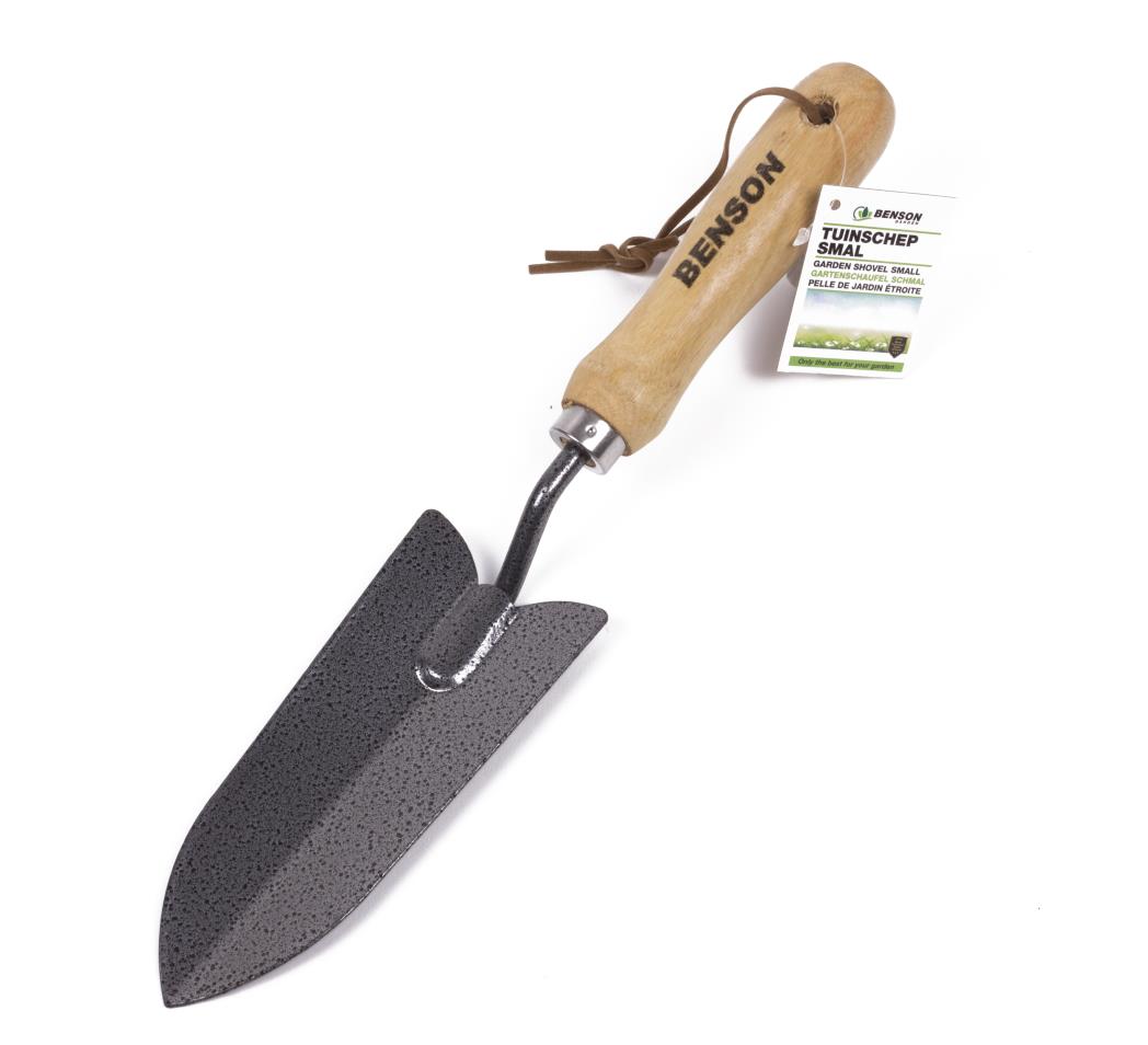 Tuinschep smal houten handvat