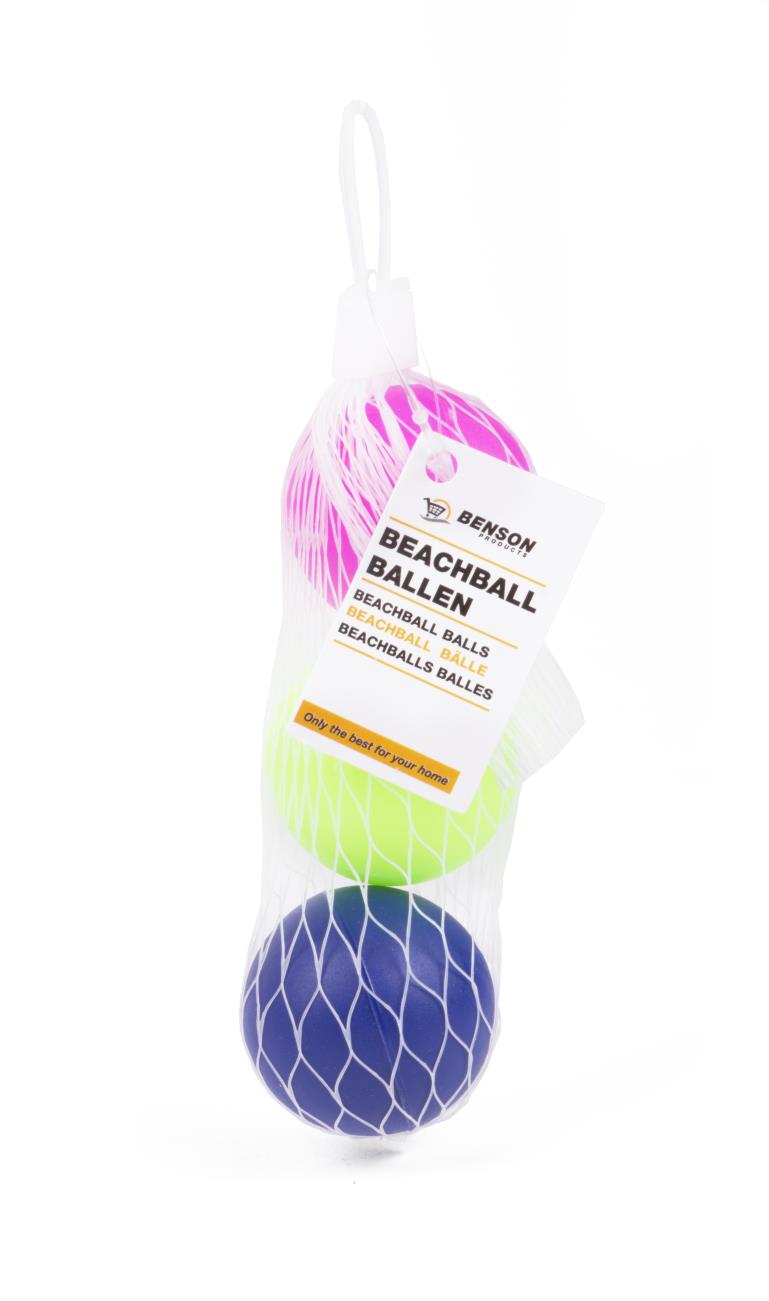 Beachball ballen in netje 3 dlg