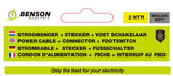 Stroomsnoer + stekker + voetschakelaar 2 mtr wit