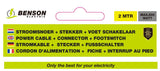 Stroomsnoer + stekker + voetschakelaar 2 mtr zwart