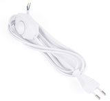 Stroomsnoer + stekker + vloerdimmer 2 mtr wit