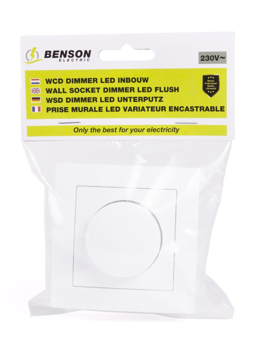 Prise murale LED variateur encastrable blanc