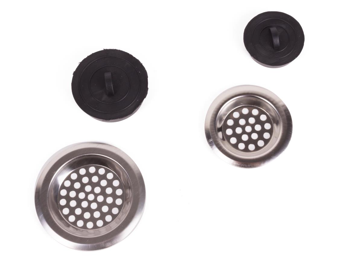 Sink strainer SS + plug 4 pcs