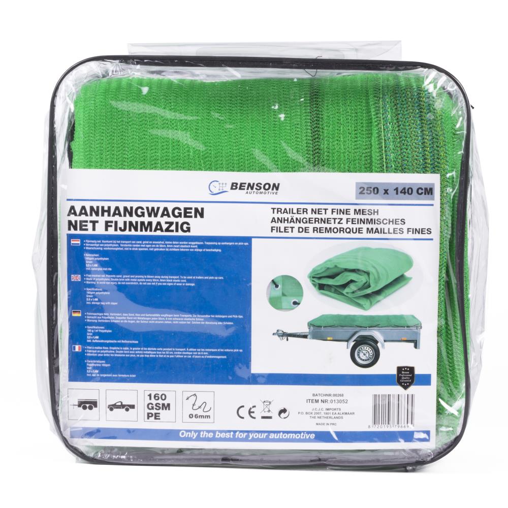 Anhängernetz feinmaschig 2,5 x 1,4 m in Tasche