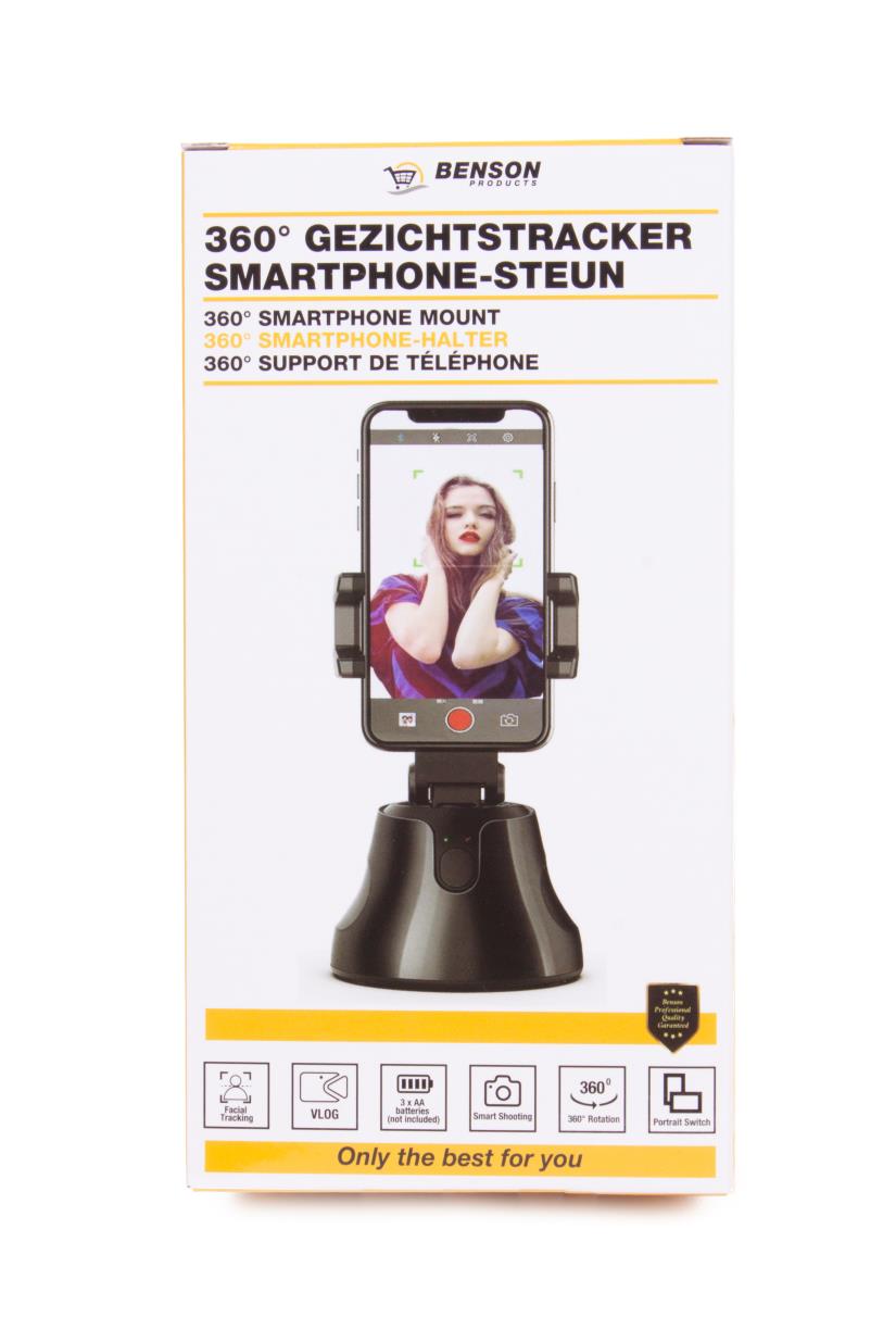 Phoneholder with face tracking 360°
