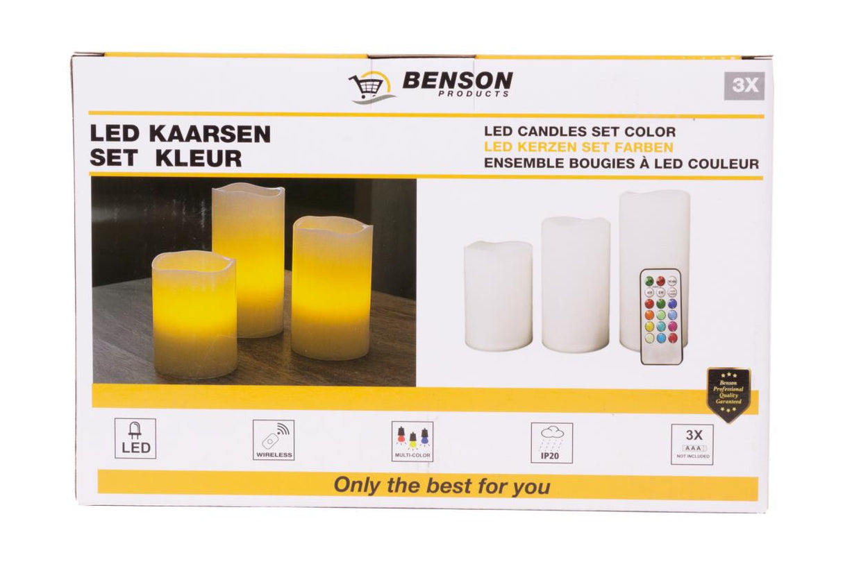 LED candles 3 pcs + remote