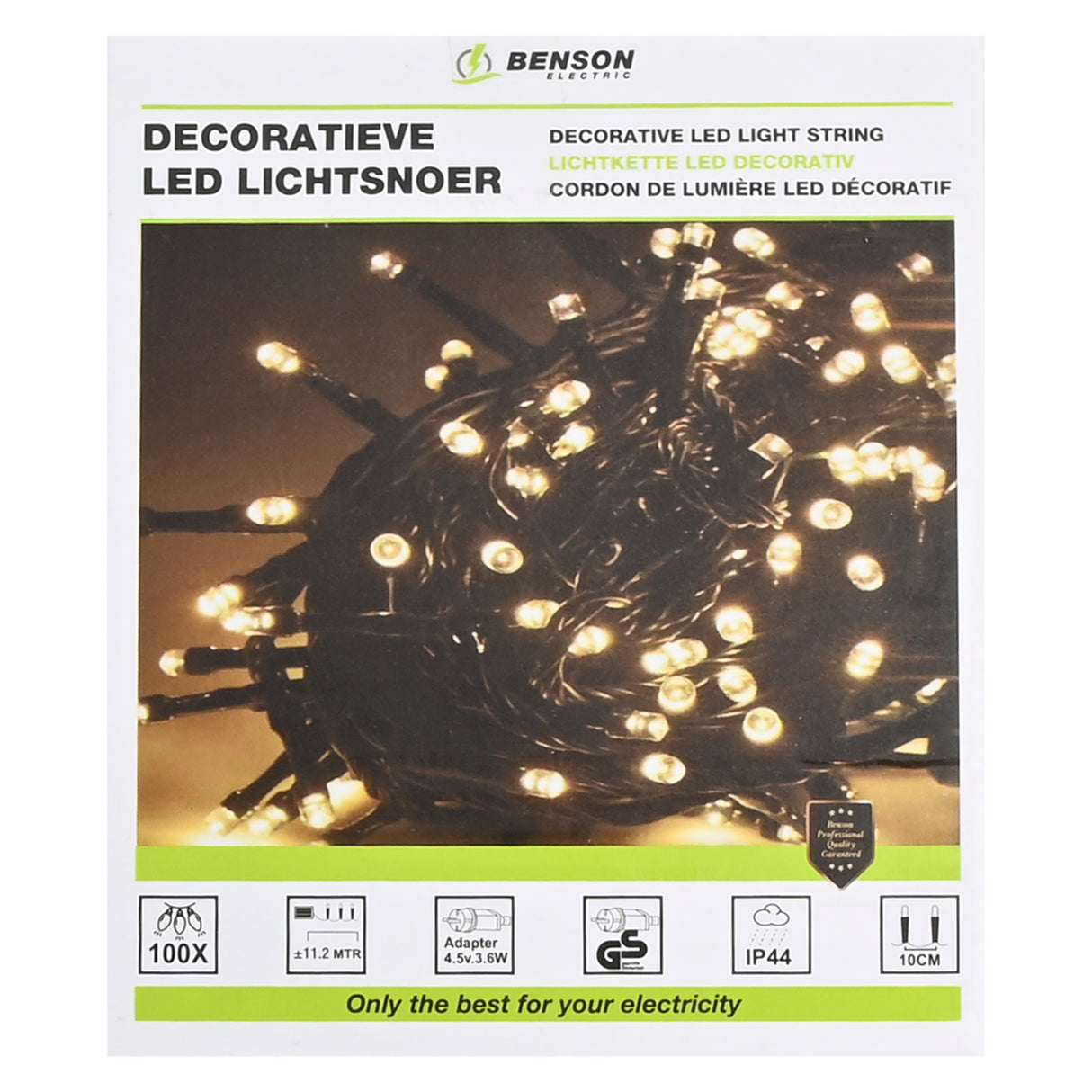 LED-Deko-Lichtkabel weiß 100 LED 11,2 m