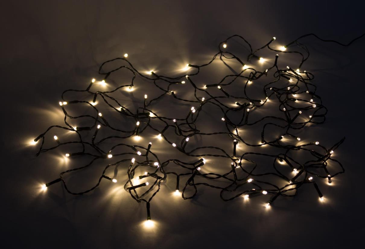 LED decorative light string warm white 100 LED 11.2 m