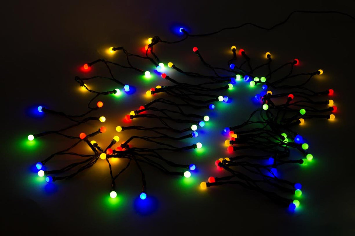 Cordon de lumière déco boule couleur 100 LED 9.3 m