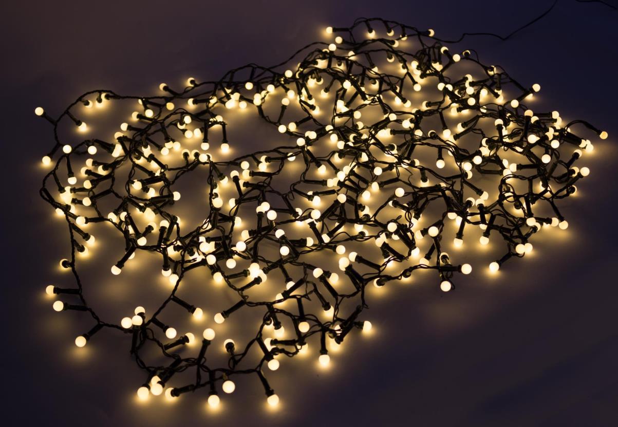 LED decorative light string balloon white 400 LED 14.5 m
