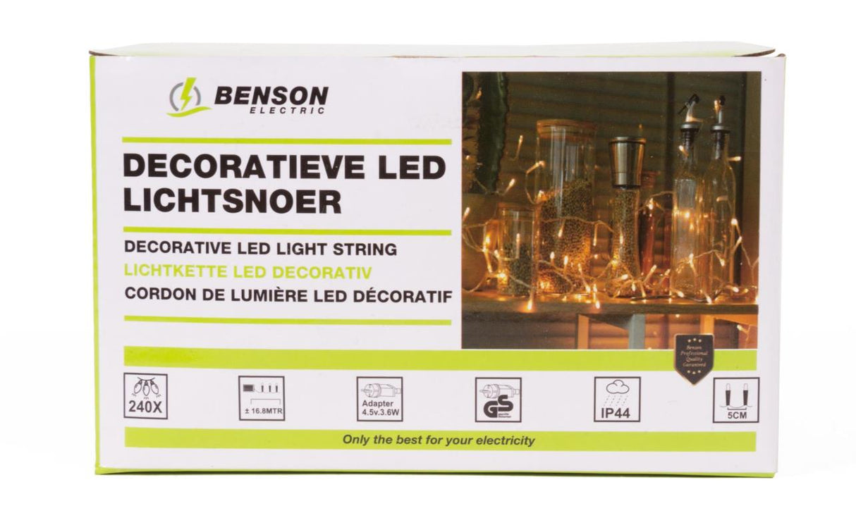 LED decorative light string 240 micro LED 16.8 m IP44