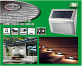 LED wandlamp solar RVS 1.2V 400 mAh 2 dlg