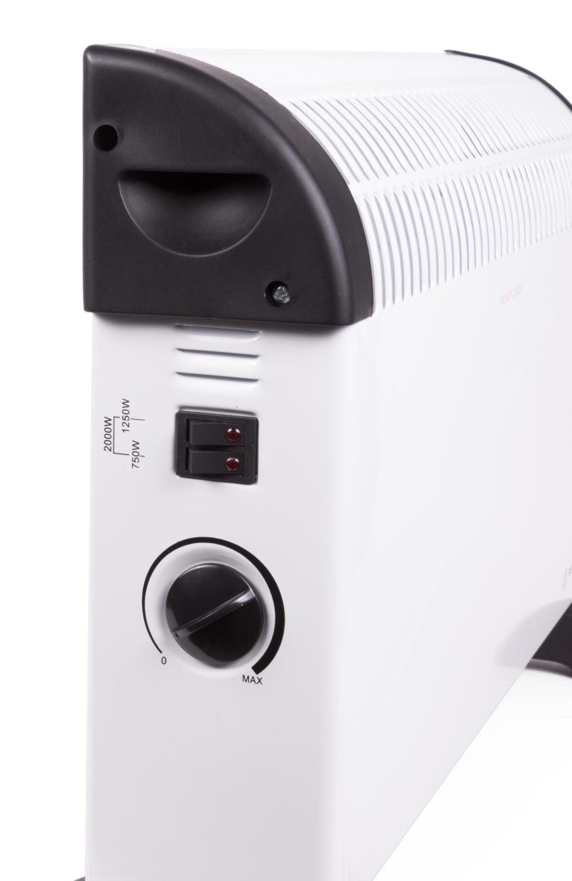 Chauffage à convecteur 750/1250/2000W moyen blanc